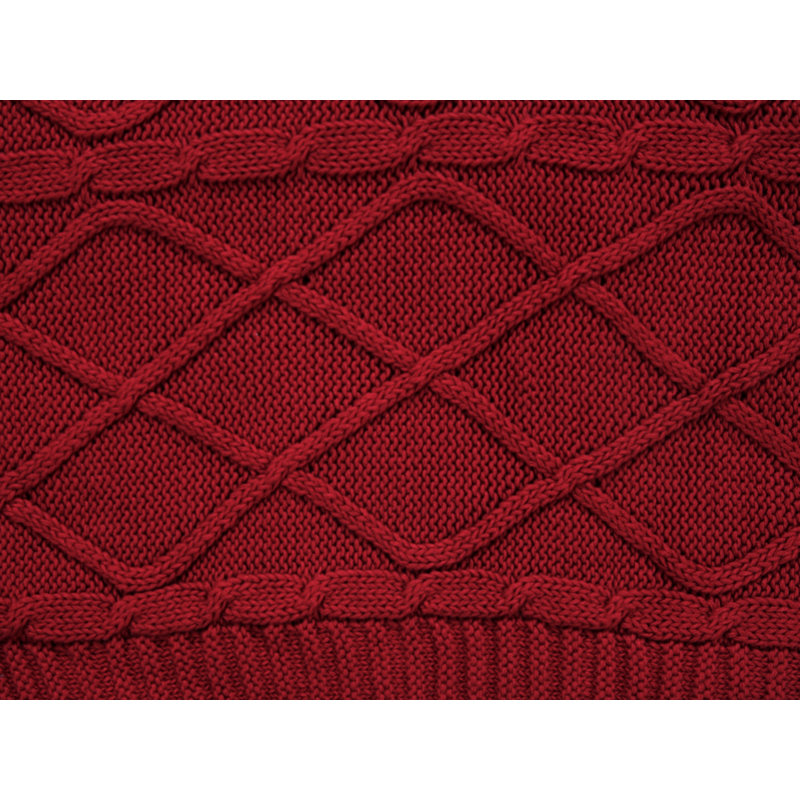 Knitted Throw Blanket, Red