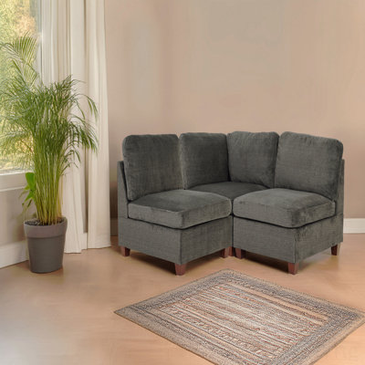 Ensemble modulaire - 3 pièces en gris