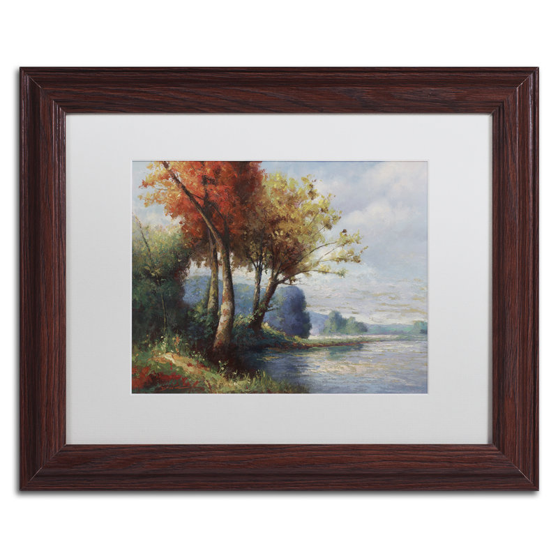 « corot hommage matted », reproduction d’art sur toile encadrée, H 16 po x l 20 po x P 0,5 po, Blanc