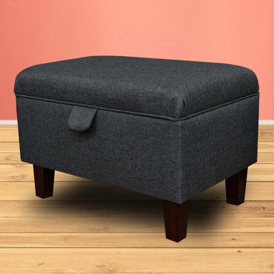 50.8cm Wide Rectangle Solid Colour Footstool Ottoman with Storage