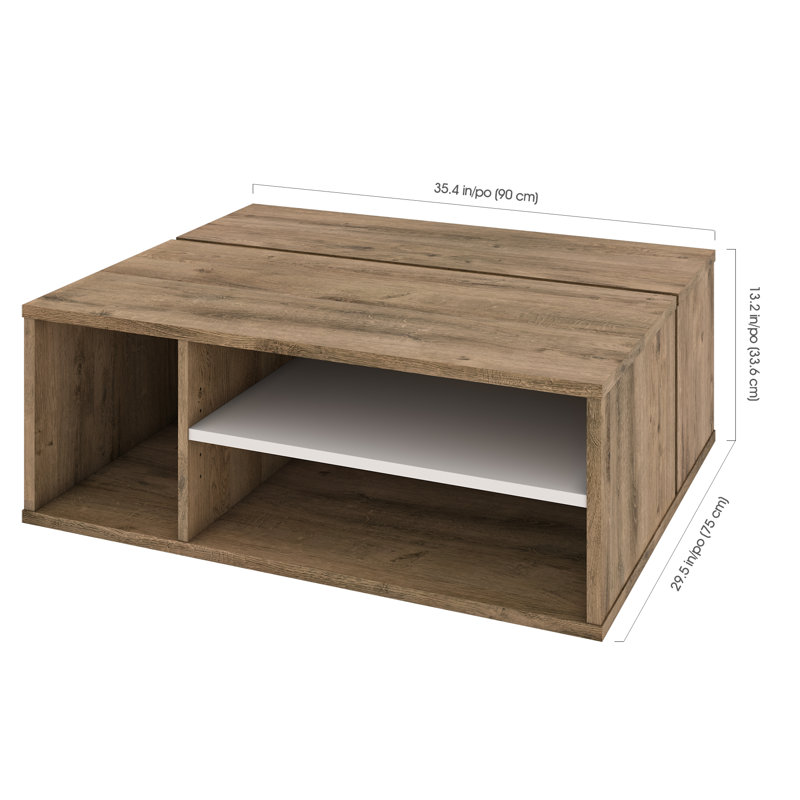 Reta Coffee Table, Rustic Brown
