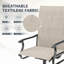 Ensemble repas pour 8 personnes avec chaises pivotantes, table de patio et chaises avec trou pour parasol, ensemble de patio pour l'extérieur-745957816-745957799-745957823
