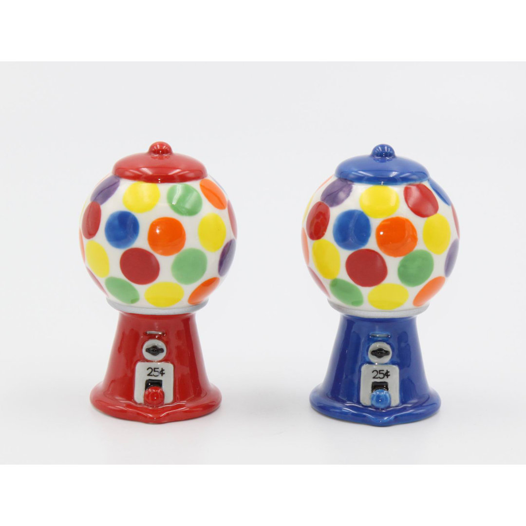 Cosmos Gifts Gumball Machine Salt and Pepper Set Cosmos Gifts