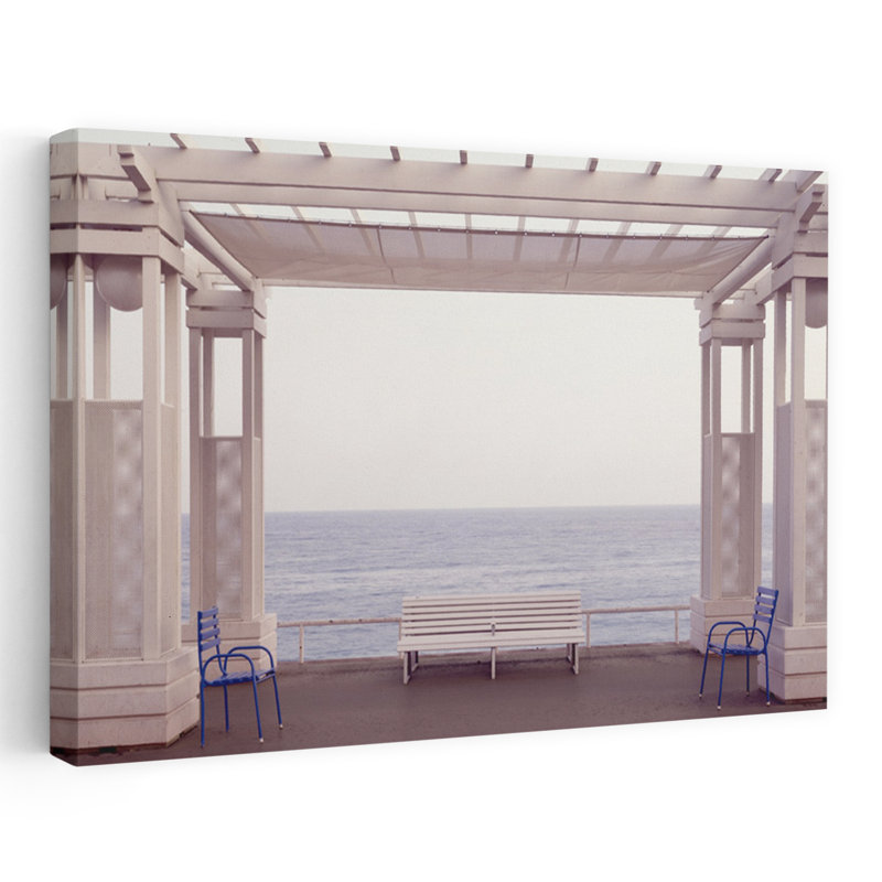 Banc de jardin # 6 - Bancs de photographie côtière, art européen, H 40 po x l 60 po