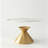  41.7" Round Sintered Stone Coffee Table,Gold Metal Pedestal Base-310113871