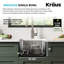 Évier de cuisine à simple cuve encastrable en acier inoxydable de calibre 16 L 17 po Dex ™ KRAUS