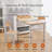 Children Play Table with Bookcase and 2 Chairs Set