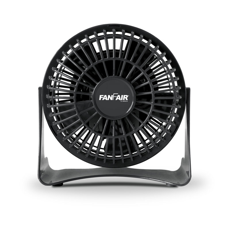 Fanfair 4" Personal Fan, Black, 4"