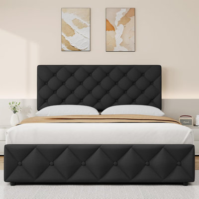 Bed Frame with 4 Storage Drawers