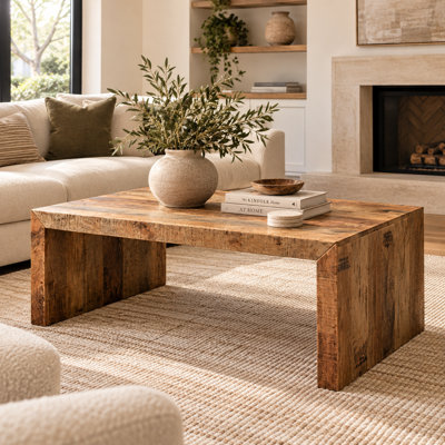 Luper Solid Wood Top Coffee Table