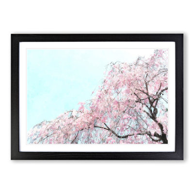 Pretty Pink Cherry Blossom Tree - Framed Print