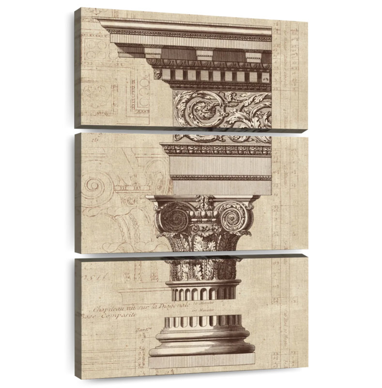 Lilie, rendu architectural I, toile de jute sépia