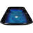 Novatto 14'' Blue/Black Glass Rectangular Bathroom Sink