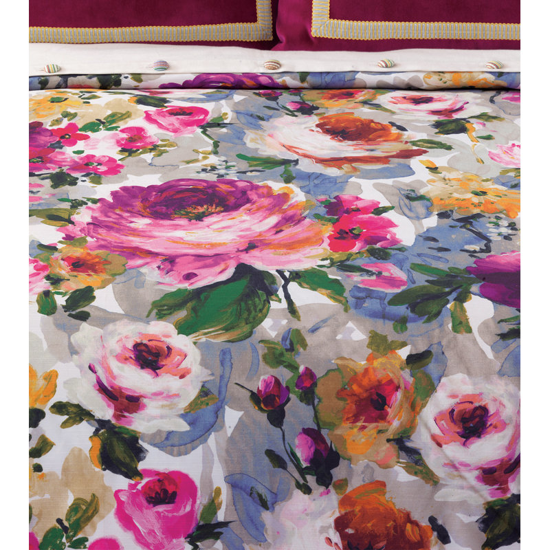 Tresco Cotton Blend Floral Duvet Cover, Twin Duvet Cover