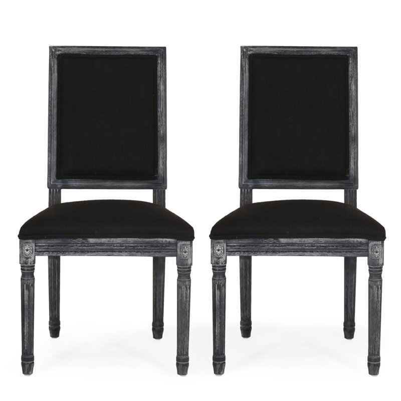 Chaise de salle à manger, Noir, Noir