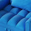 Canapé-lit pliable de 38,2 pouces de grande taille, canapé simple en velours moderne, canapé-lit avec dossier réglable, 3 positions et coussins, convient au salon et à la chambre à coucher (bleu foncé)