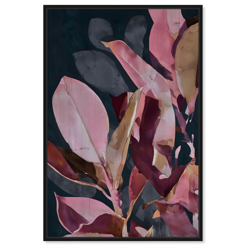 «Leaf Lore Lullaby Canvas Natures» par Art Remedy, H 37 po x l 25 po, Noir, Cadre flottant