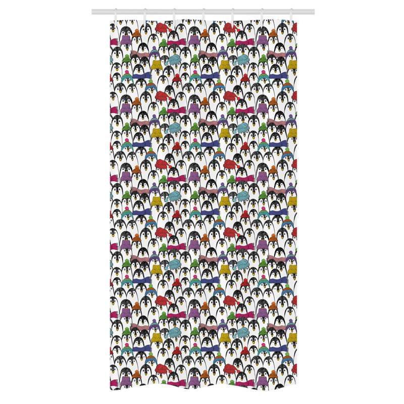 Deeandre Shower Curtain with Hooks Included, 36" W x 72" L