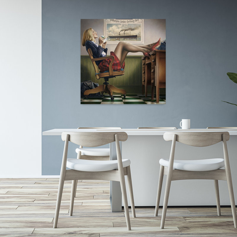 «Coffee Break», art contemporain abstrait, H 32 po x l 32 po