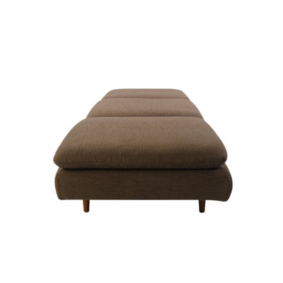 Microfleece Upholstered Daybed with Rubberwood Legs