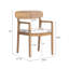 Ensemble de salle à manger d'extérieur moderne en bois d'acacia avec chaises rembourrées Oriel