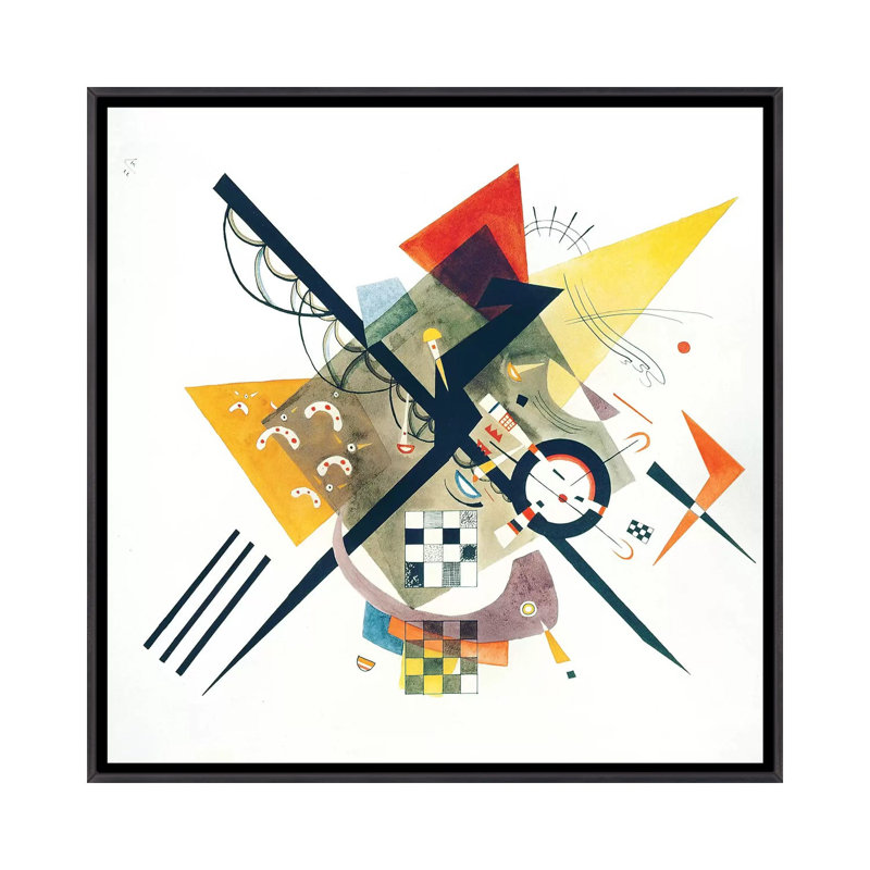 «Study For on White II, 1922» par Wassily Kandinsky - reproduction d'art, H 26 po x l 26 po x P 1,5 po, Pas de tapis