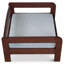 Lit pour chien surélevé Ayra, bois massif, matelas moka, finition noire, petit-94890092-94890086