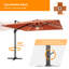 Parasol en porte-à-faux éclairé avec manivelle 120 po Deaundra-703317654