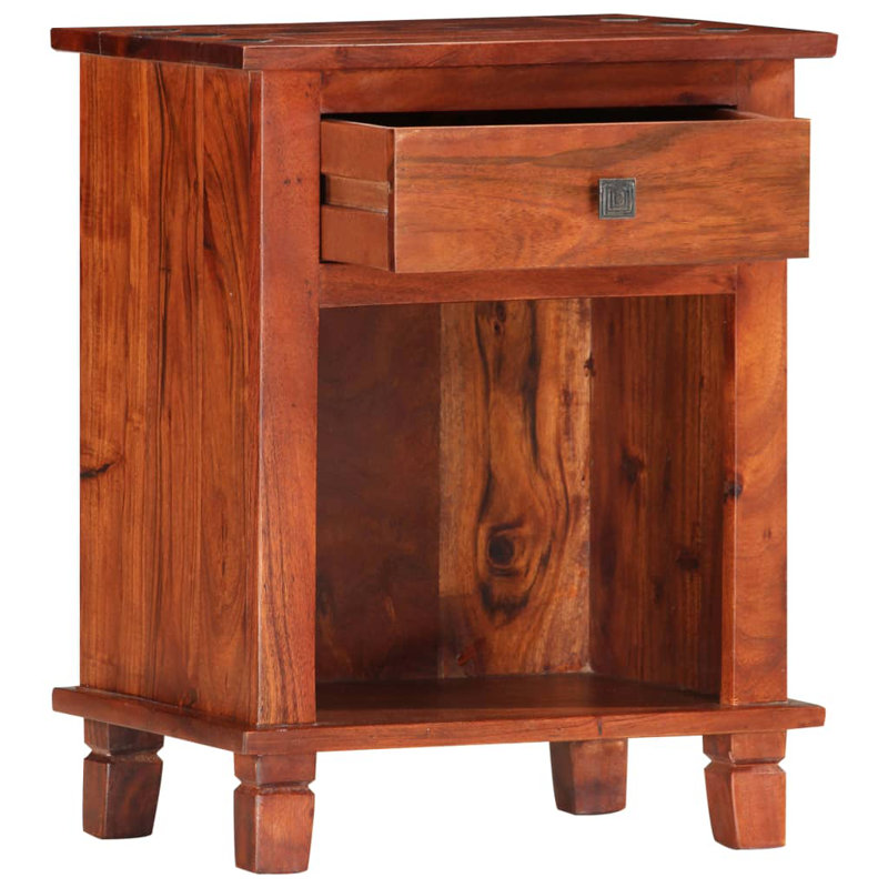 Desroches 40cm W Solid Wood Bedside Table