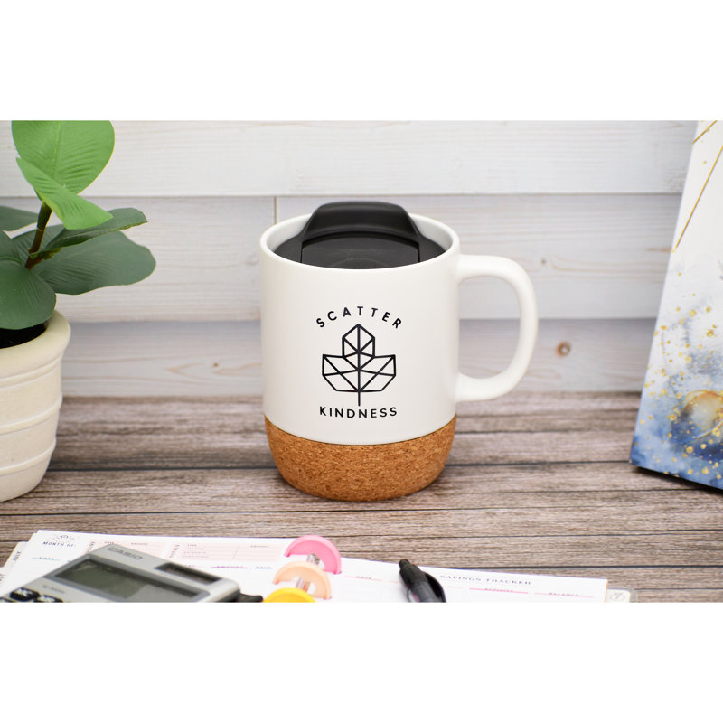 Grande tasse en liège avec couvercle Scatter Kindness - 14 oz