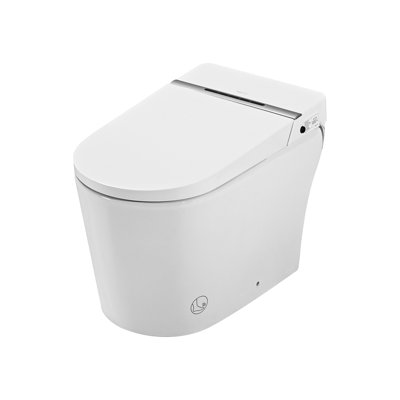 Toilette intelligente de nuit avec buse autonettoyante, siège chauffant, capteur de pied, télécommande, bidet à affichage à DEL,