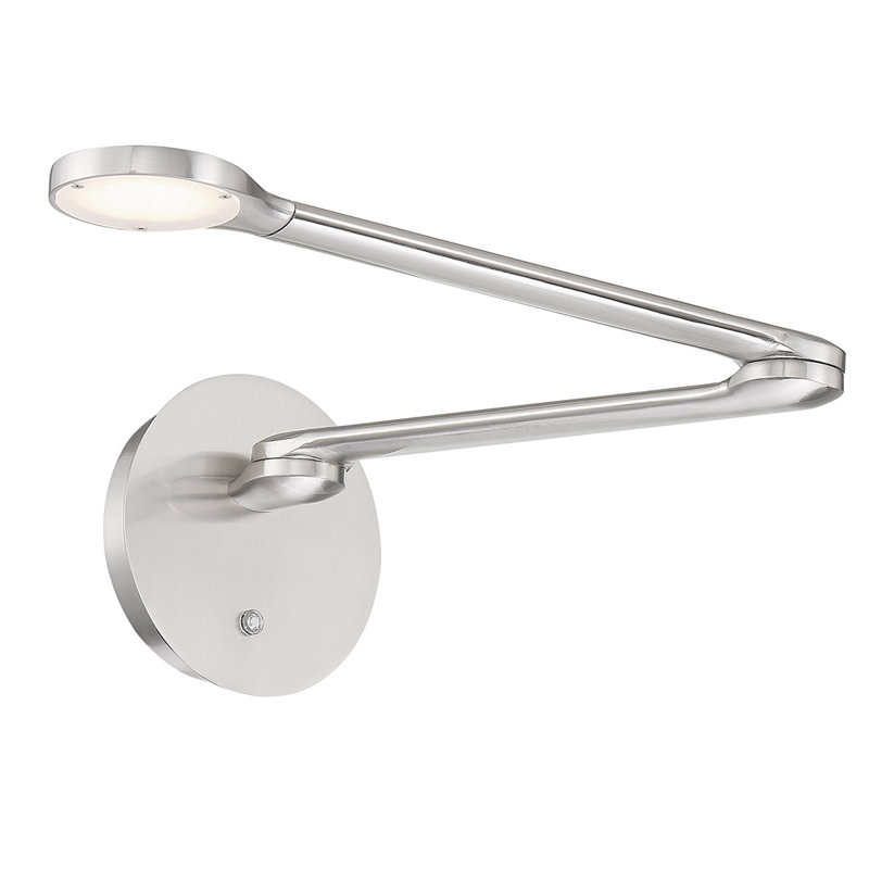 Reflect Aluminum LED Swing Arm Sconce, Brushed Nickel