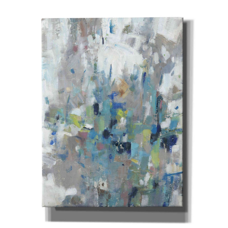 "Edgy Blues II" par Tim O'toole, art mural sur toile, H 16 po x l 12 po x P 0,75 po