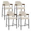 Tabouret de comptoir avec cadre en métal robuste et rembourré Nishi (ensemble de 4)-132393632