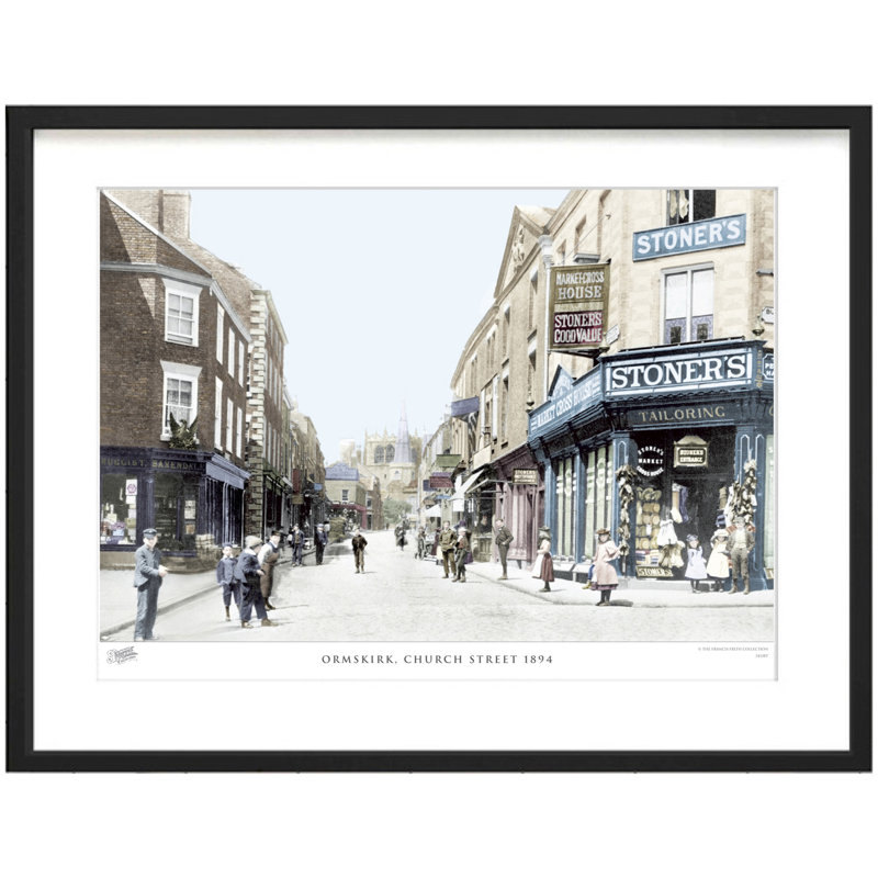 Ormskirk, Church Street 1894 - Single Picture Frame Print, 60cm H x 80cm W x 2.3cm D