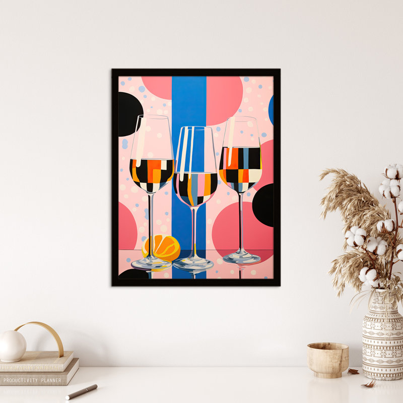 Prosecco Party Pink Blue Gender Reveal Baby Shower - Single Picture Frame Print