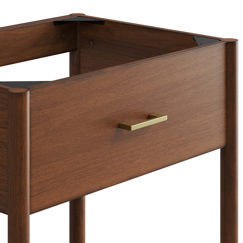 Base de meuble-lavabo simple 23,5 po Modway Zaire, Noyer