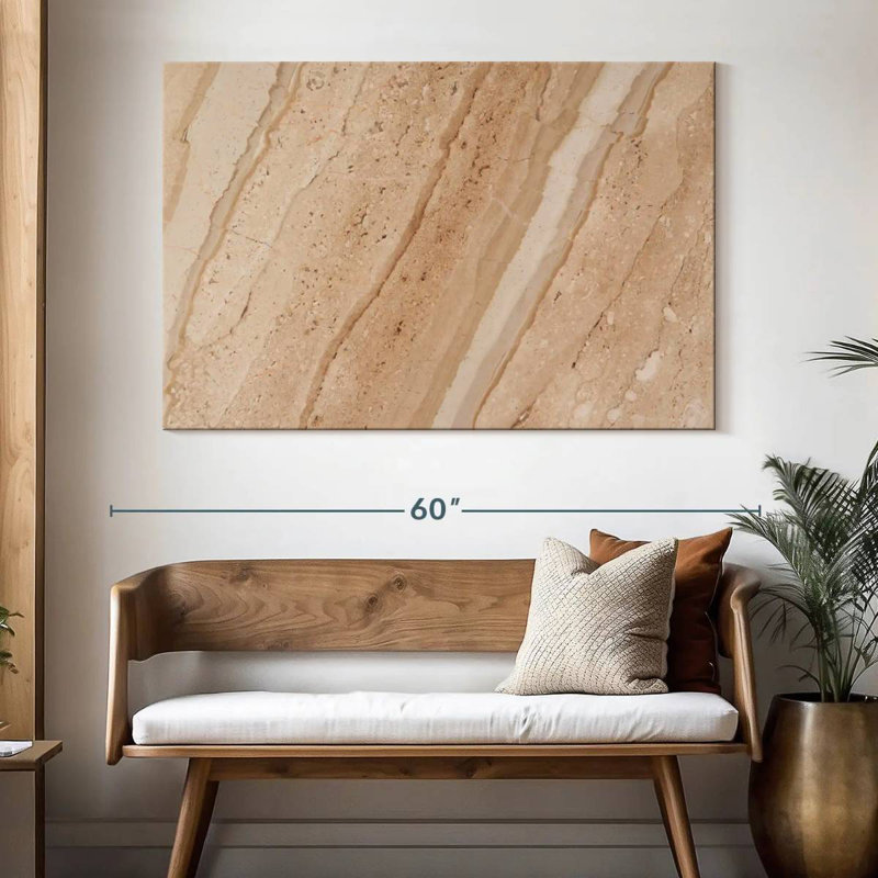 Avery Beige Abstract, 34" H x 51" W