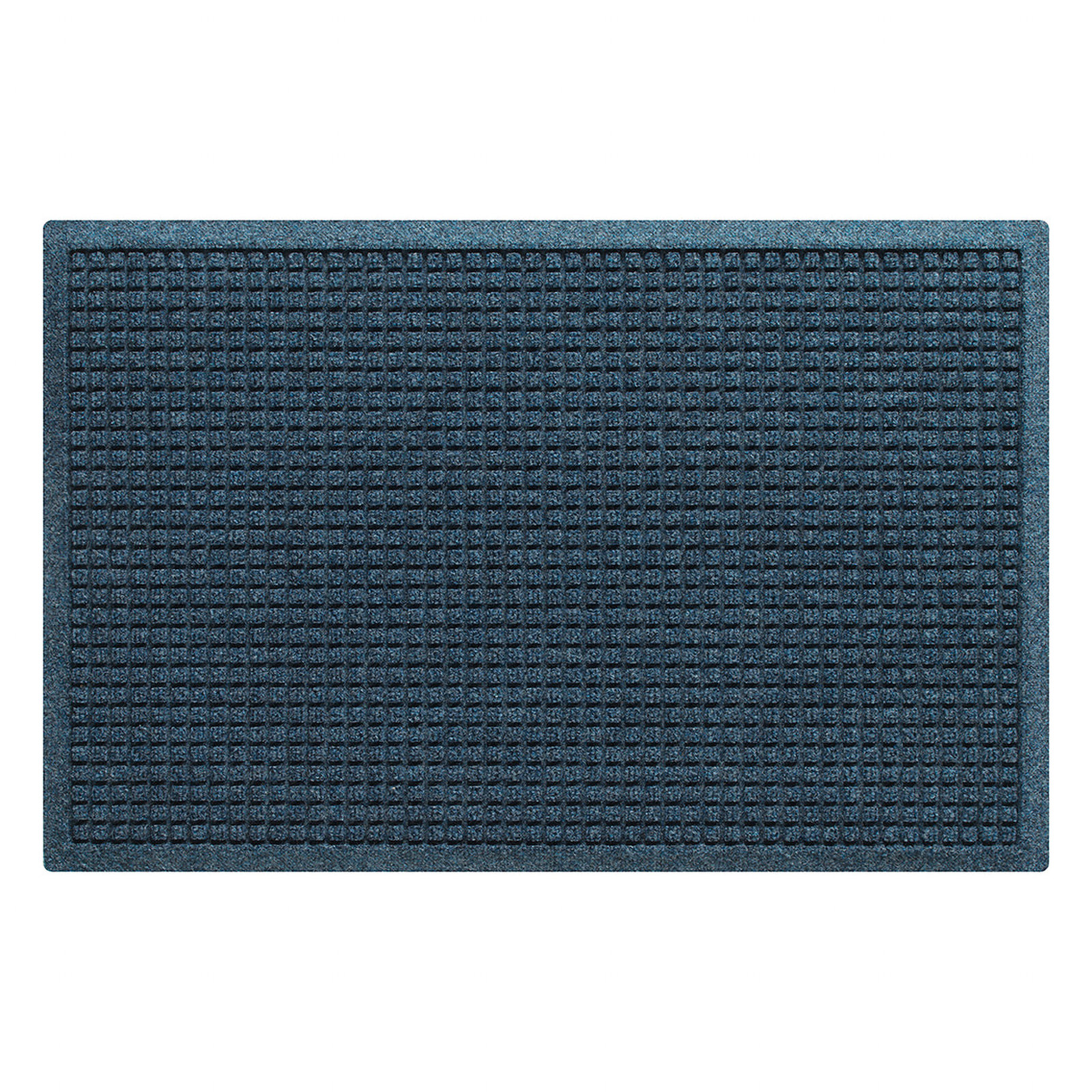 WaterHog Squares Non-Slip Doormat, Rectangle 2' x 3', Navy