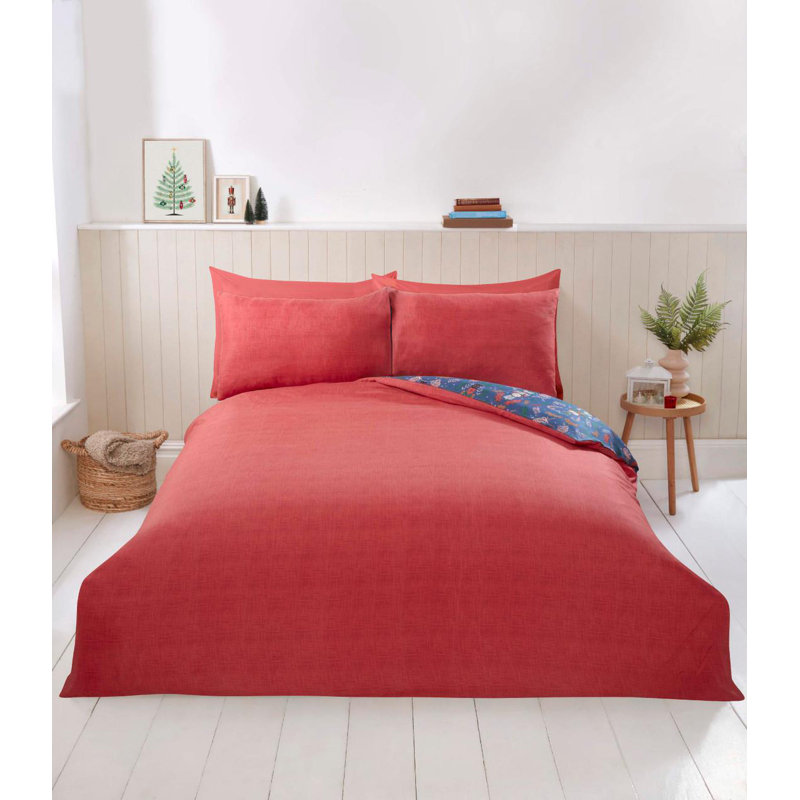 Nutcracker Duvet Cover Set Microfiber Duvet Cover Set with Pillowcases, Double Duvet Cover + 1 Pillowcase, Blue