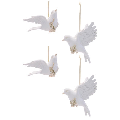 Dove Ornament Set of 4