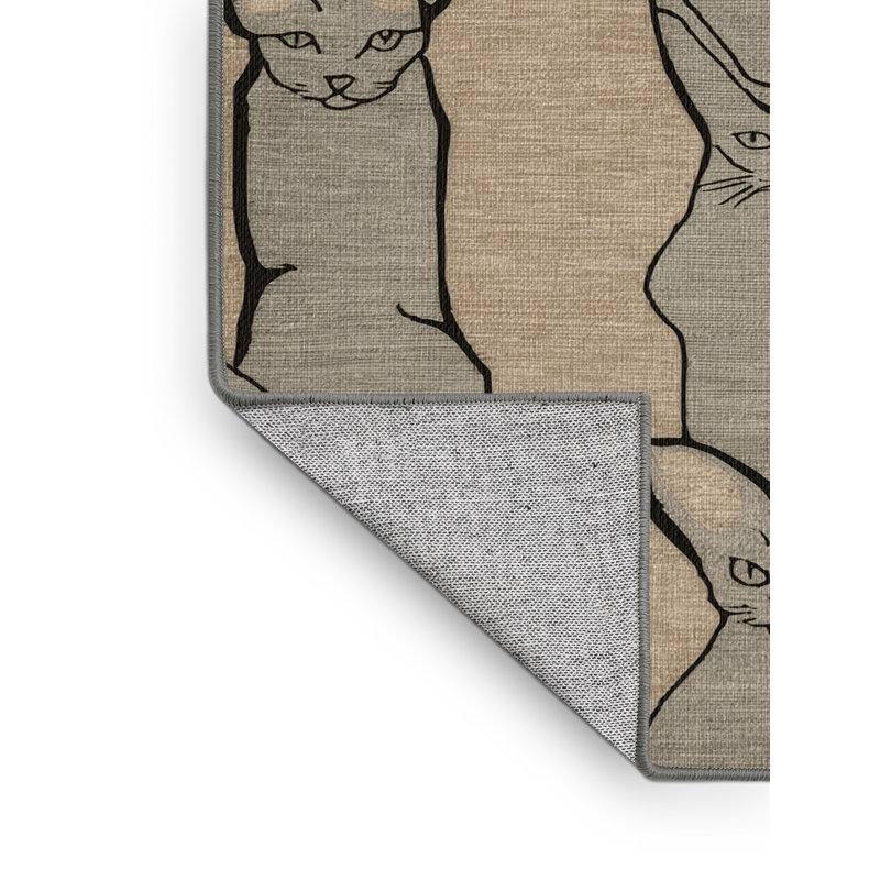  Tapis lavable avec chats Levkoy, Rectangle 4pi x 6 pi
