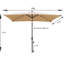 Parasol Taibah 120 avec contrepoids inclus-274545336
