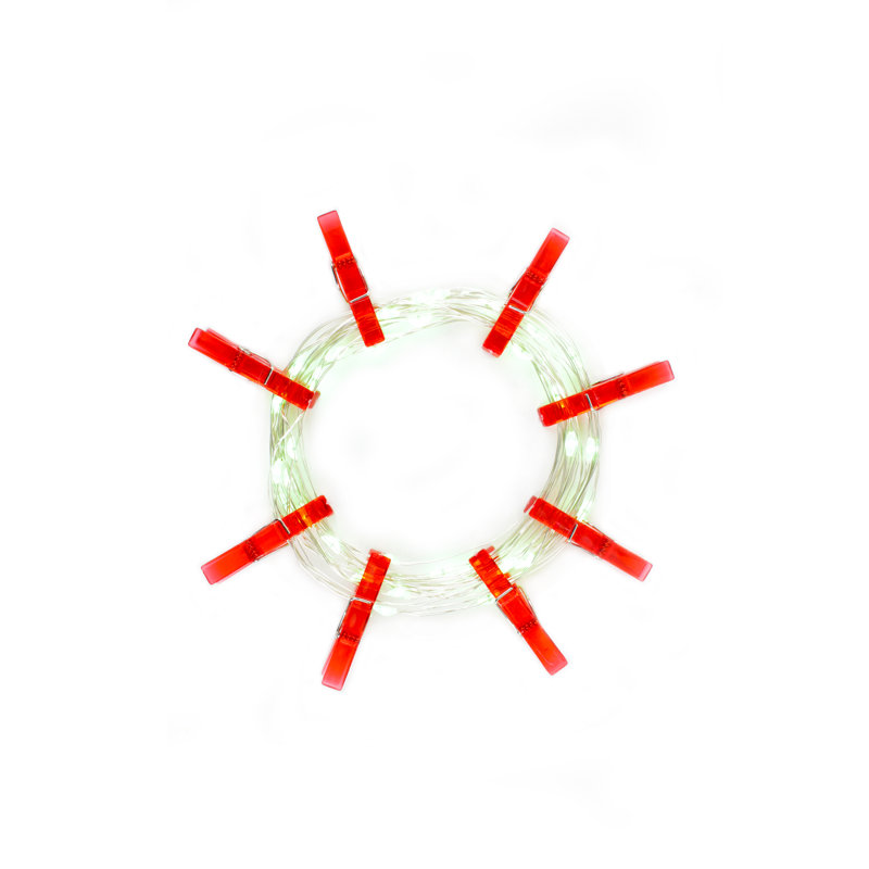 Juliane Indoor 36 - Bulb 5'' Battery Powered Mini String Light, Red