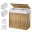 Panier à linge 130l avec 2 sacs doublure amovibles-244861209