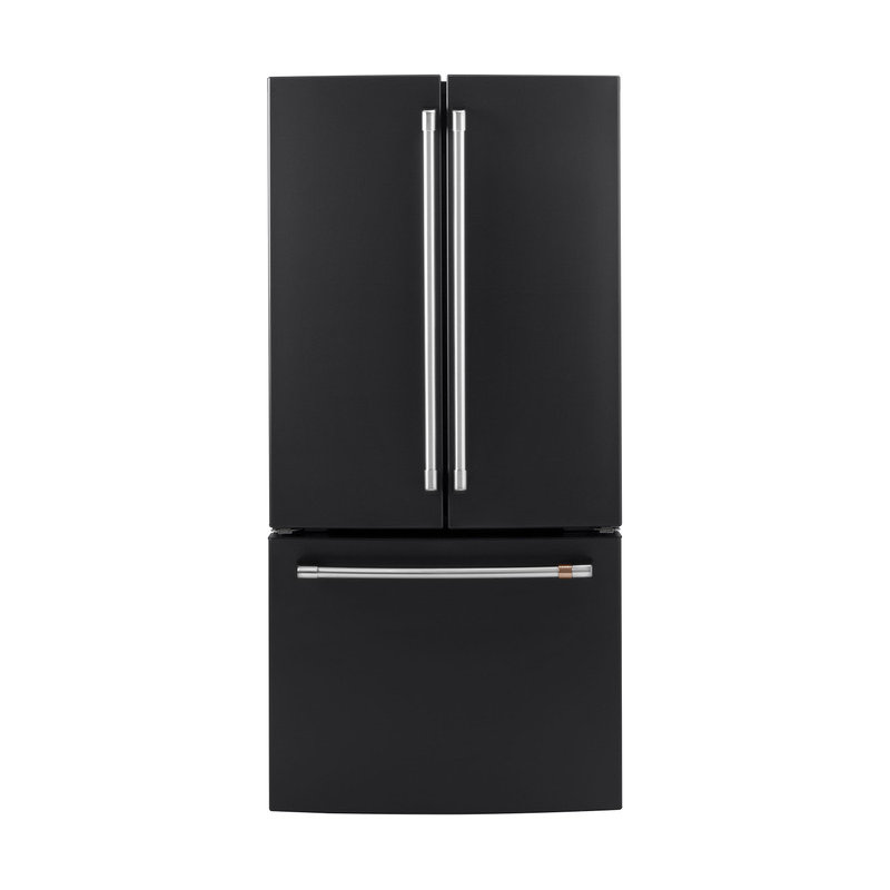 33" Counter Depth French Door 18.6 cu. ft. Smart ENERGY STAR Refrigerator, Matte Black/Brushed Stainless