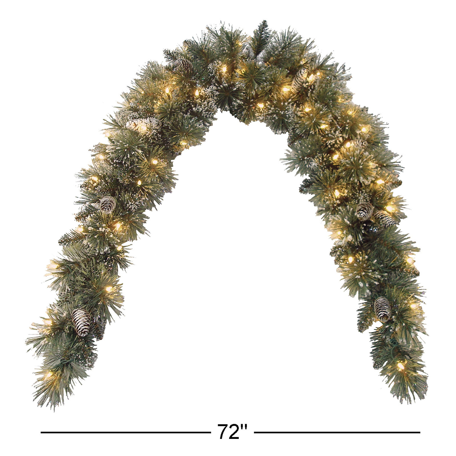 72" Pre-Lit Christmas Garland