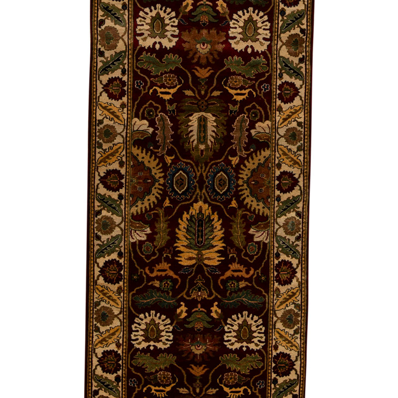 Tapis brun / beige de haute qualité noué à la main