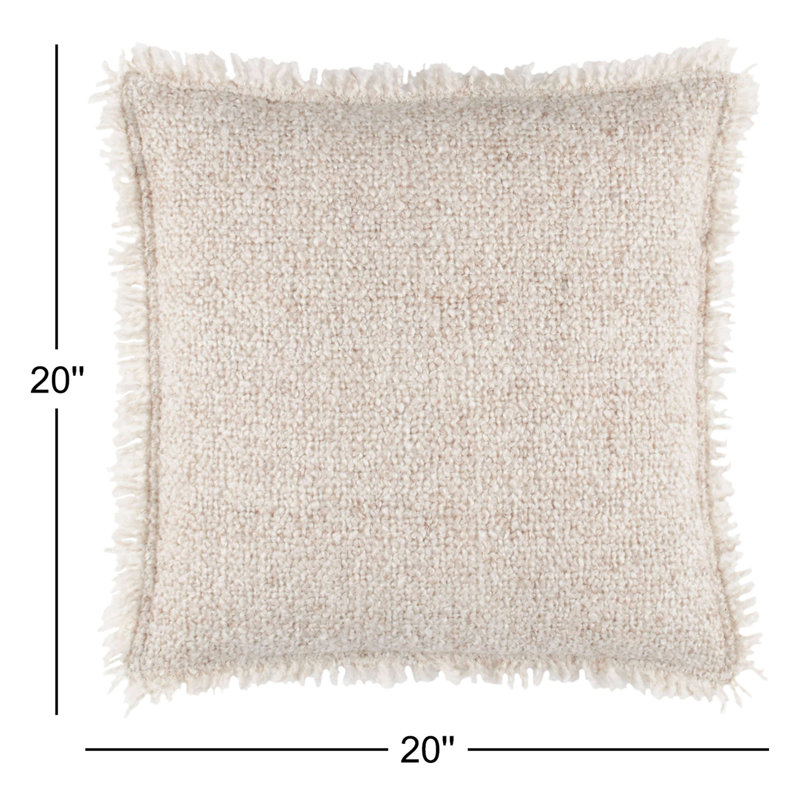 Housse de coussin Boucle, Housse de coussin seulement - sans coussin, Naturel