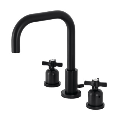 Widespread Bathroom Faucet with Drain Assembly